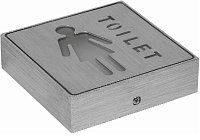 Светильник аккумуляторный Feron Туалет Ж EL54 220В АС / 3,6В/360mAh DC Серебро 110х110х20мм